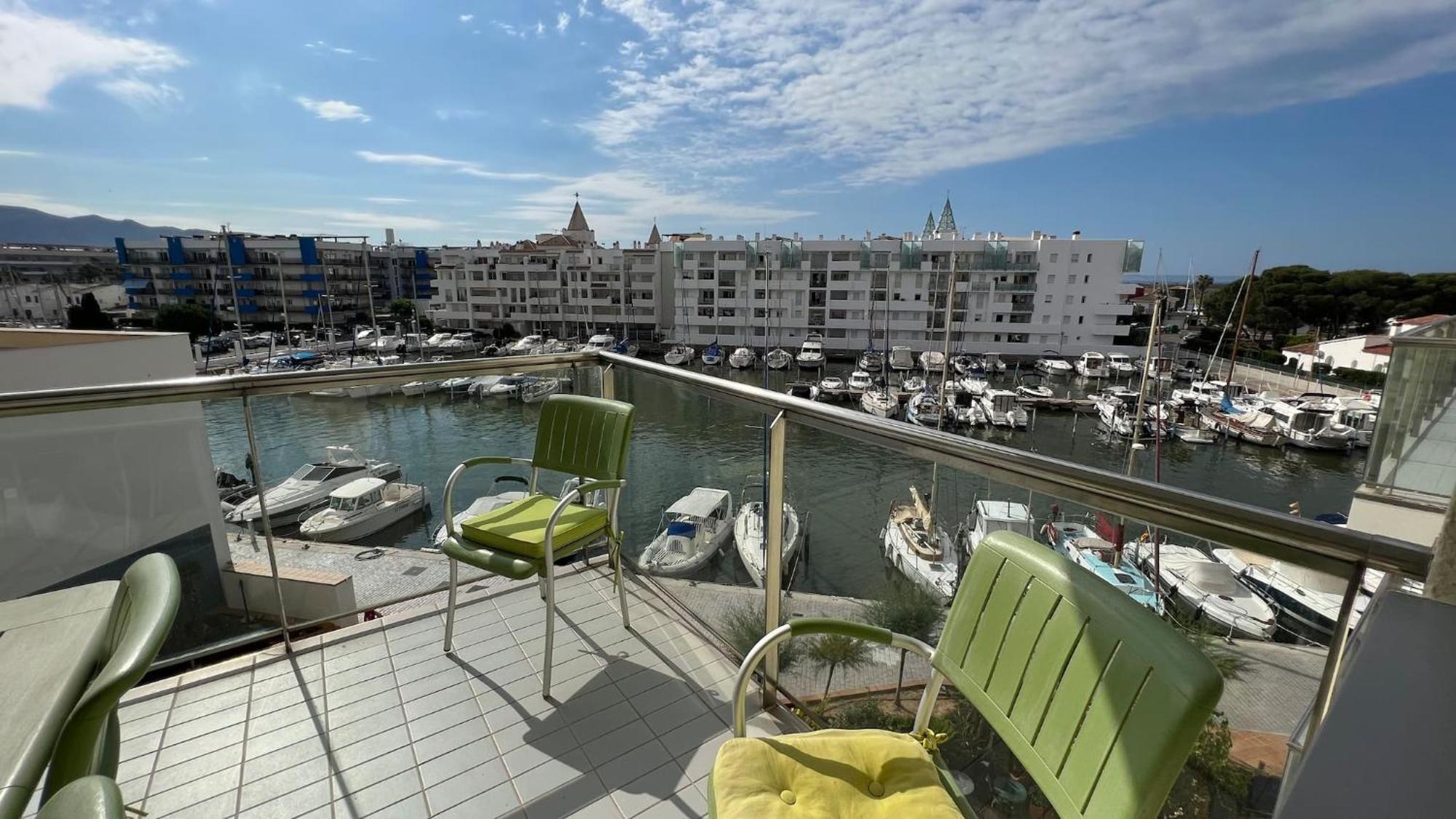 Precioso Piso Con Vista Al Canal Y Piscina En Roses Av-69 Buitenkant foto